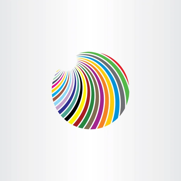 Logo renkli daire tasarlamak vektör çizim — Stok Vektör