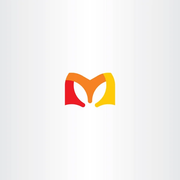 M letter red orange yellow logo vector — Stock Vector