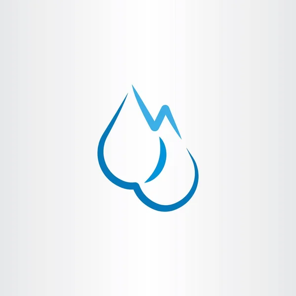 Rain water drop icon vector sign design — Stock Vector