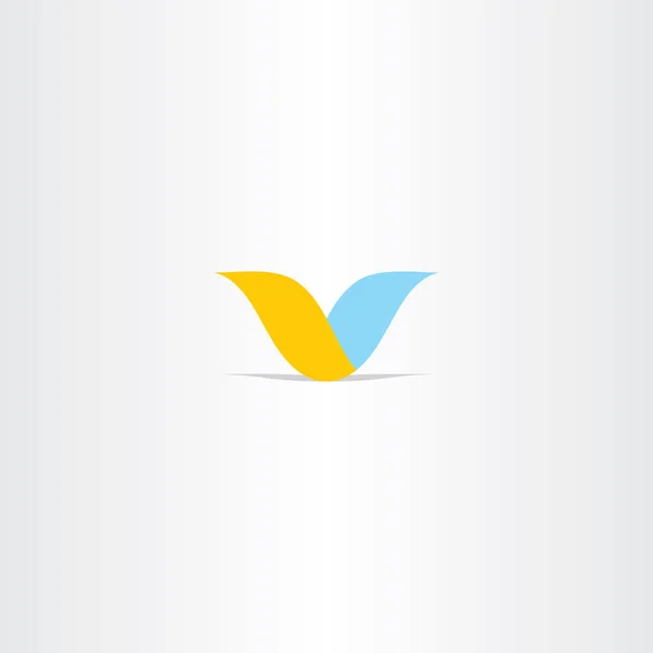 V dopisu logotyp znamení ilustrace vektorové ikony — Stockový vektor