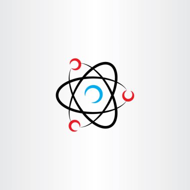 çekirdek atom vektör simge logo simge