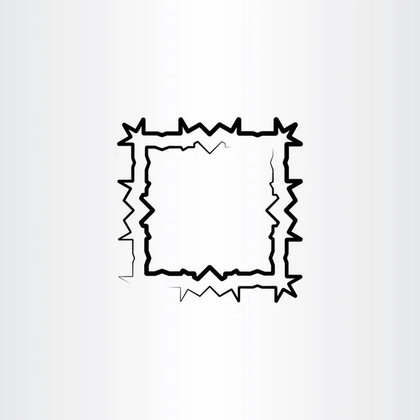 Abstrakt kvadratisk svart ram vektorbakgrund — Stock vektor