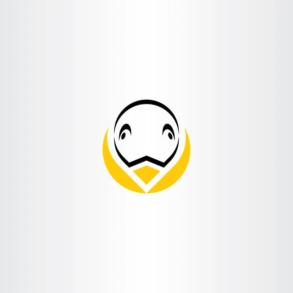 Kuş baş logo simge — Stok Vektör
