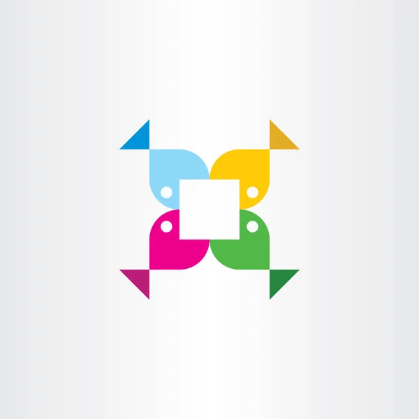 Peces coloridos logotipo icono signo vectorial — Vector de stock