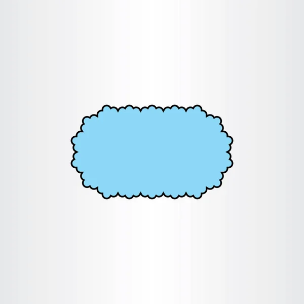 Cadre nuage zone de texte vectoriel conception élément illustration — Image vectorielle