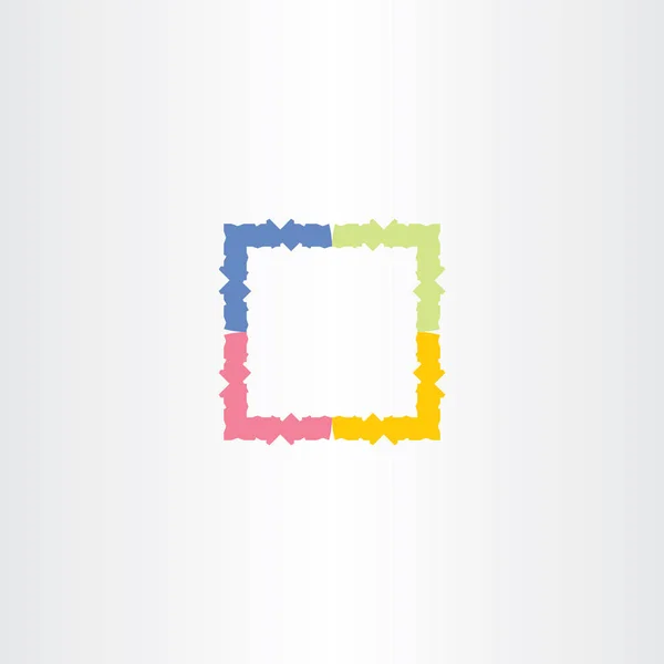 Simbolo vettoriale icona cornice colorata — Vettoriale Stock