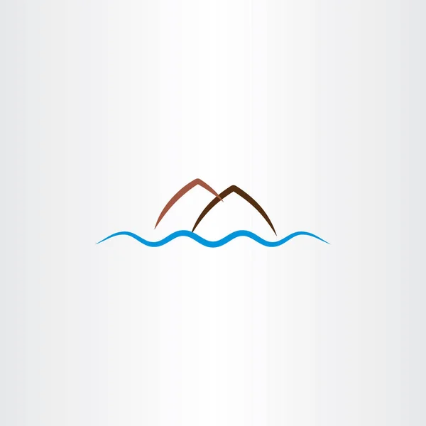 Isla vector logotipo símbolo elemento — Archivo Imágenes Vectoriales