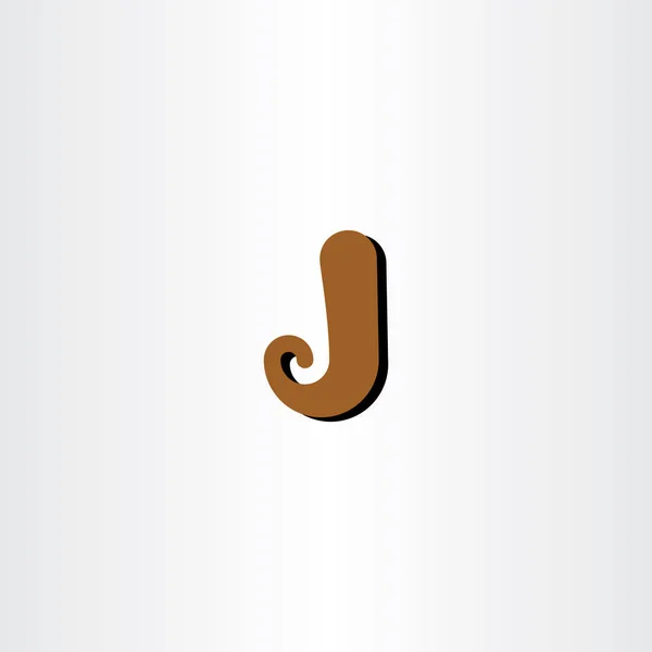 Logotyp bokstaven j symbol vector tecken — Stock vektor