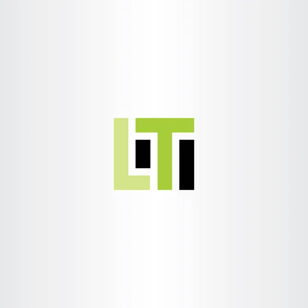 It letter l t logo icon vector — стоковый вектор