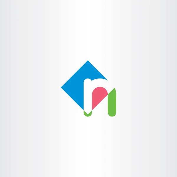 Mała litera n ikona logo logotyp — Wektor stockowy