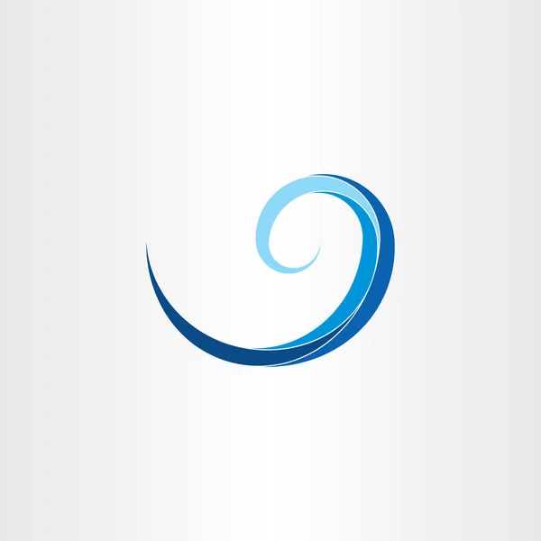 Espiral agua onda ilustración clip arte vector — Vector de stock