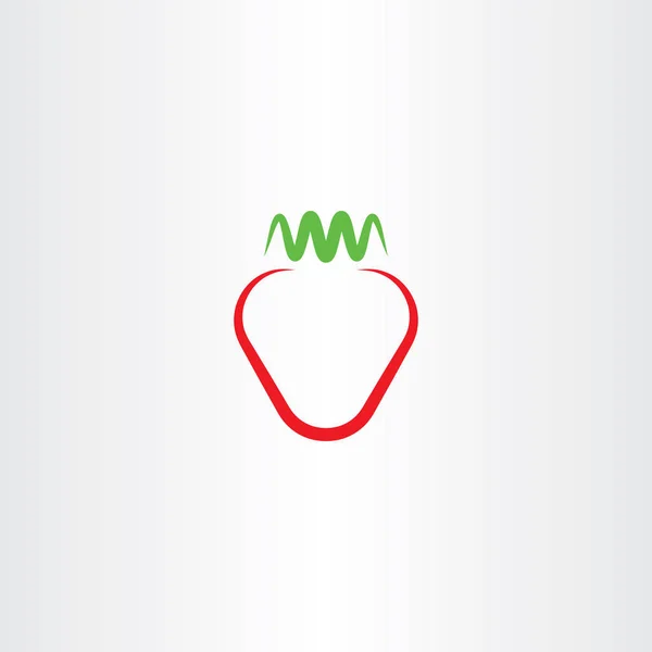 Icône de fraise illustration design — Image vectorielle