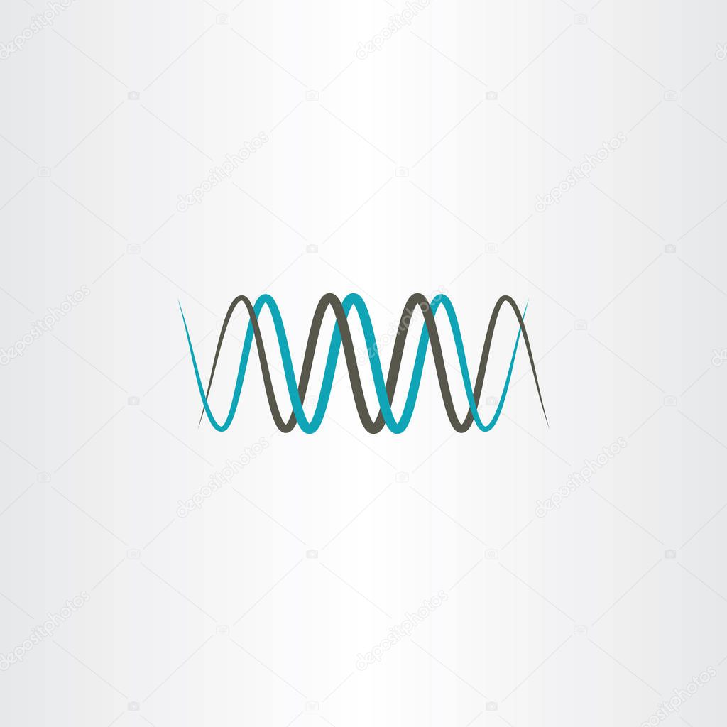 Frequency wavelength logo vector