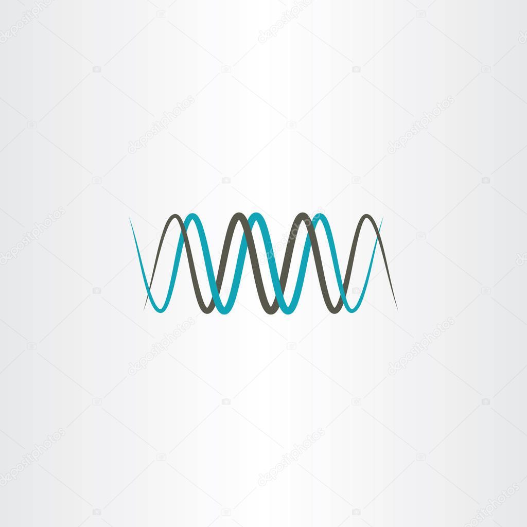 frequency wavelength logo vector symbol