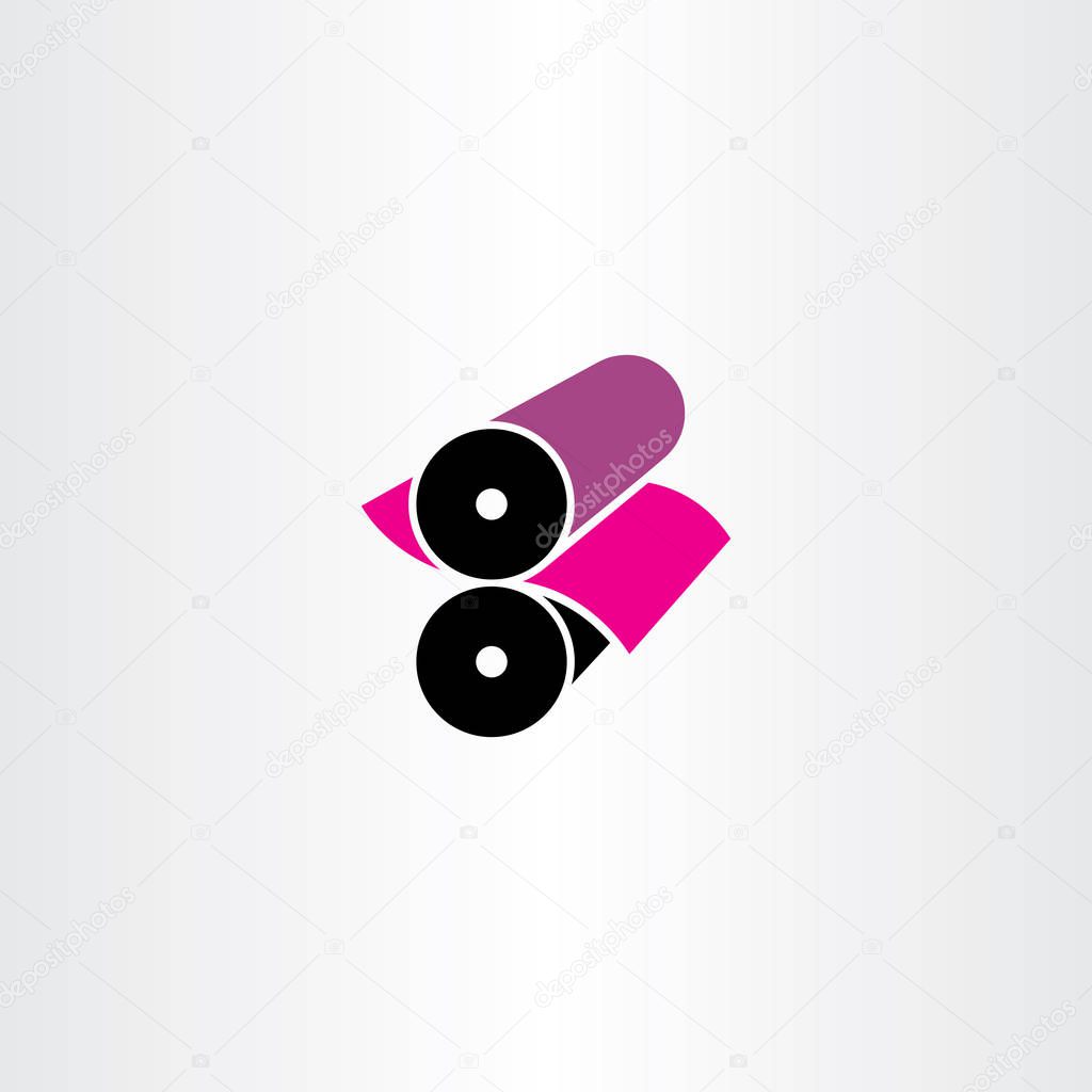 printing cylinders logo vector icon