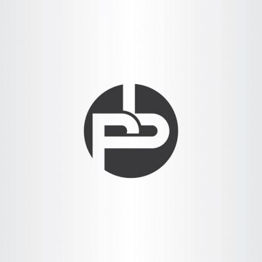 siyah harf p ve b Türkçe logo vektör