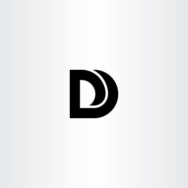 d logo siyah simge işareti sembol öğesi