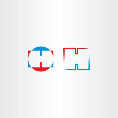 mektup logo s simge vektör mavi kırmızı logo