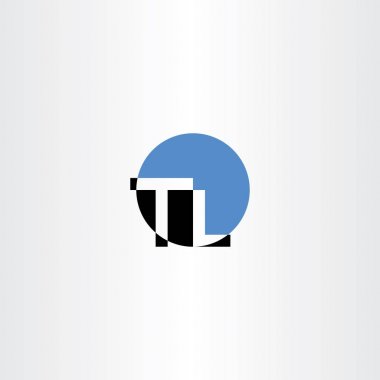 mektup logo t ve l tl logo vektör simge