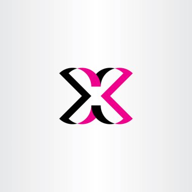 siyah kırmızı logo sembol öğe x harfi
