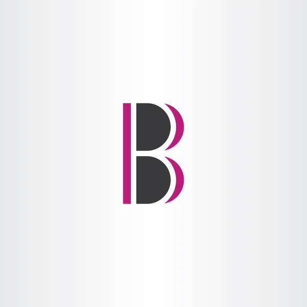 B logotipo sinal elemento símbolo vetor letra —  Vetores de Stock