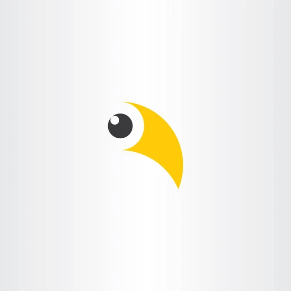 Fågel näbb och öga logotypen vektor symbol — Stock vektor