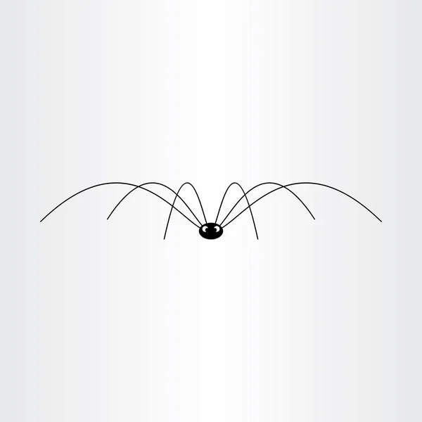 Black spider insect vector icon — Stock Vector