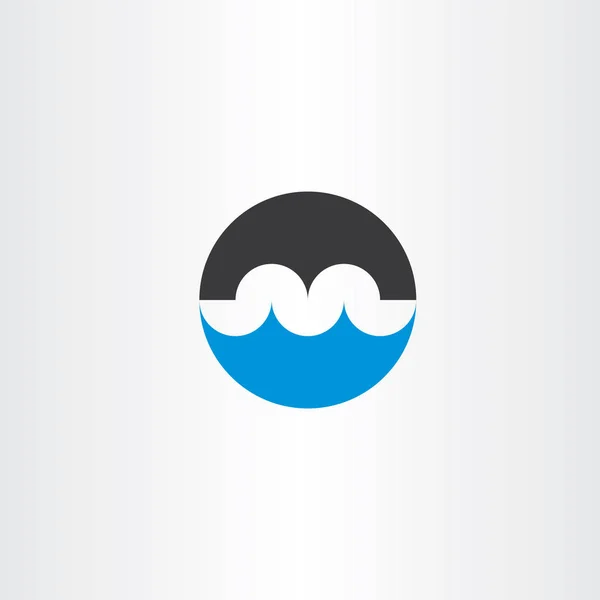 Brug en water logo brief m pictogram golfvector — Stockvector