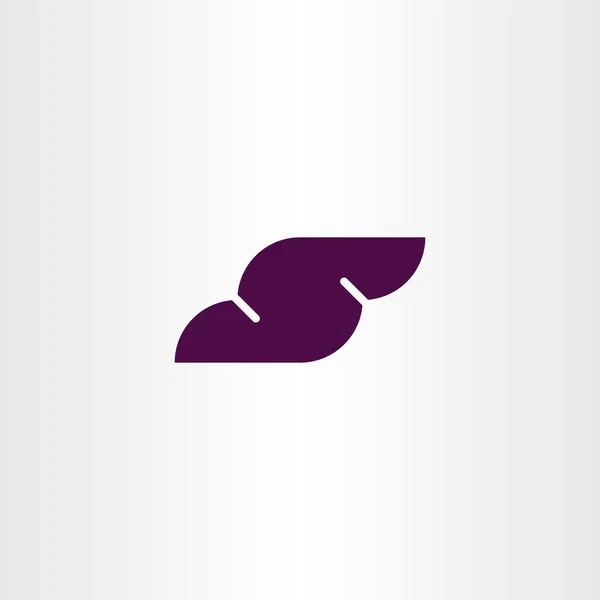 暗い紫 s ロゴ アイコン ベクトル記号要素 — ストックベクタ