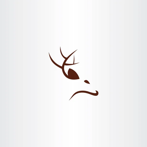 Deer logo icon vector sign symbol — Stock Vector