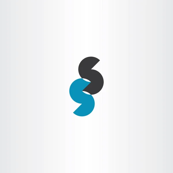 Doble s letra logotipo signo icono elemento vector — Vector de stock