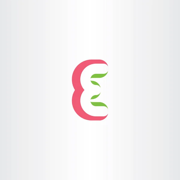 E lettre rouge clair vert logo vecteur — Image vectorielle