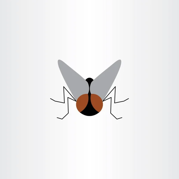 Mouche insecte vecteur logo symbole signe — Image vectorielle