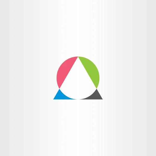 Geometria matematica logo triangolo e cerchio icona vettoriale — Vettoriale Stock
