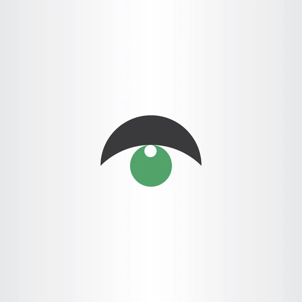 Elemento simbolo logo vettoriale occhio verde — Vettoriale Stock