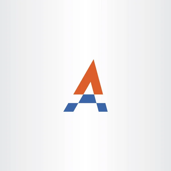 Skrivelsen en blå orange logotyp tecken logotypen vektor symbol — Stock vektor