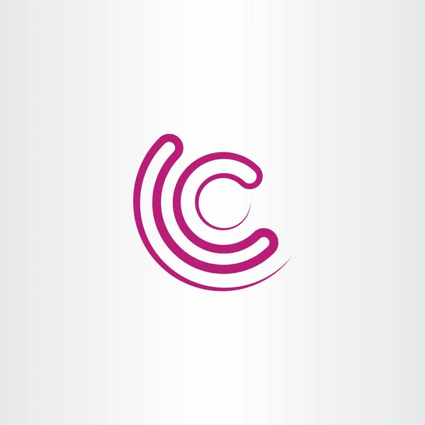 手紙 c アイコン シンボル ライン ロゴ ロゴ ベクター要素 — ストックベクタ