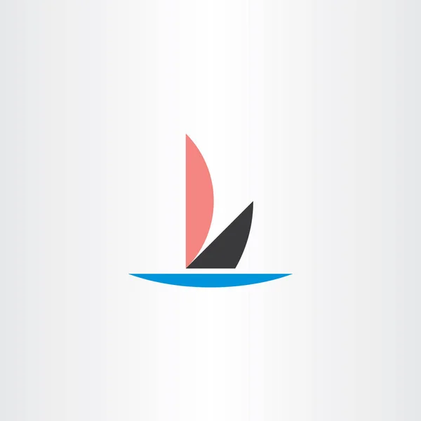 Mektup l tekne simge vektör logosu — Stok Vektör