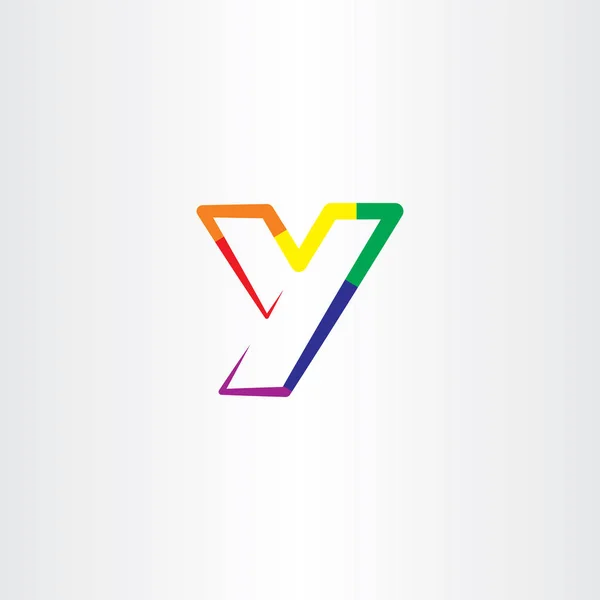 Písmeno y barevné symbol vektorový design znak — Stockový vektor