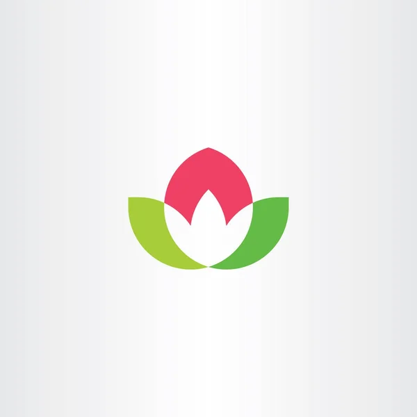 Logo Blume mit Blättern Vektor — Stockvektor