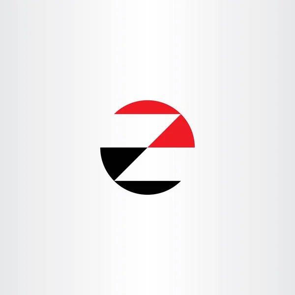 Logo z red black icon letter logotype vector — Stock Vector