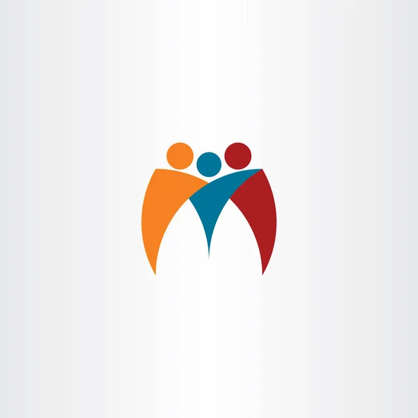 M logo zakenmensen team vrienden logo vector pictogram — Stockvector