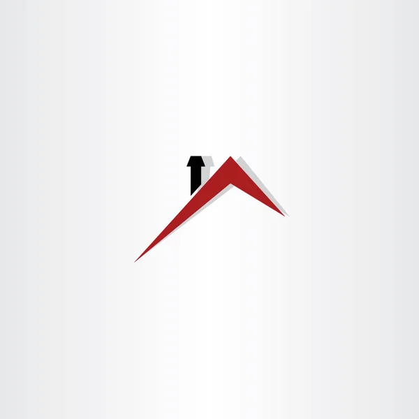 Dak huis logo symbool ontwerp vector — Stockvector