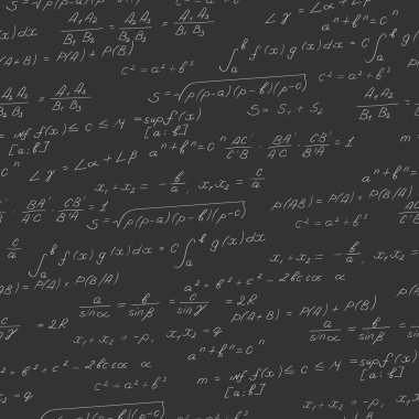 Matematik, formüller, teoremleri, karanlık bir arka plan üzerinde ışık karakterler konunun konulu seamless modeli