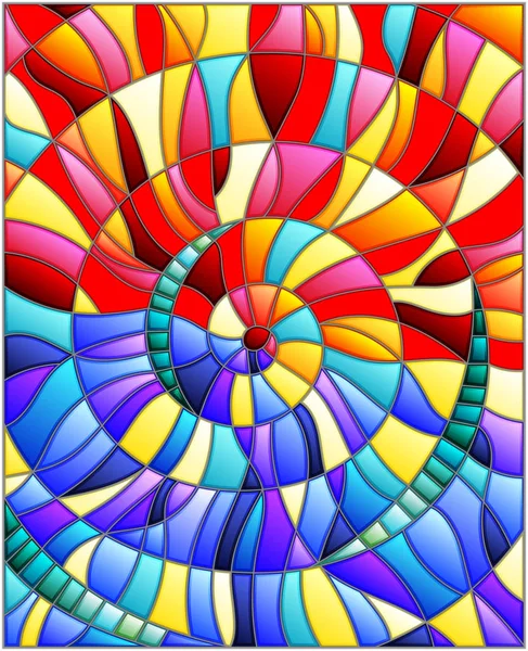 Abstract mozaïek beeld, kleurrijke tegels, gerangschikt in een spiraal — Stockvector