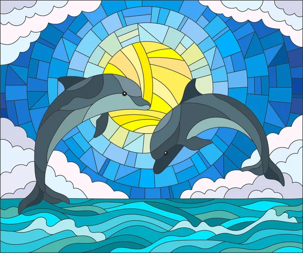 Dolphin Mosaicストックベクター ロイヤリティフリーdolphin Mosaicイラスト Depositphotos