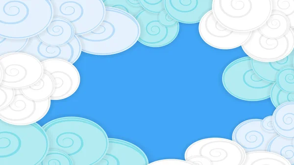 Abstraktes Hintergrundbild mit Wolken, Materialgestaltung — Stockvektor