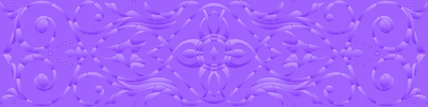 Hintergrundillustration mit abstrakten Blüten, lila Halbton, horizontale Ausrichtung — Stockvektor