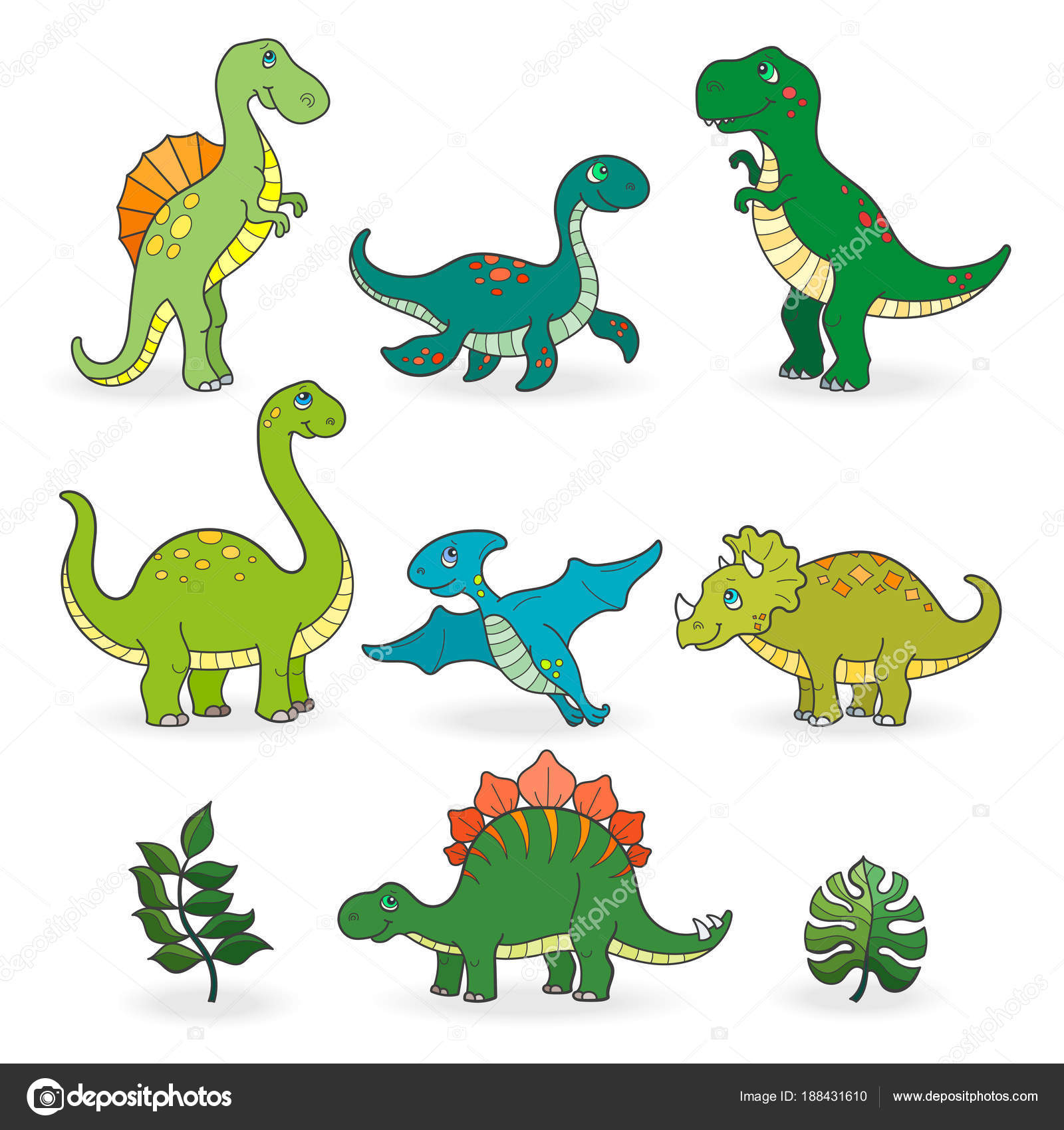 Dino Bilder Cartoon Kostenlos zum Ausdrucken