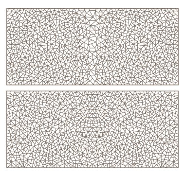 Arka kontur vitraylı cam, ince kırık cam taklit ayarla